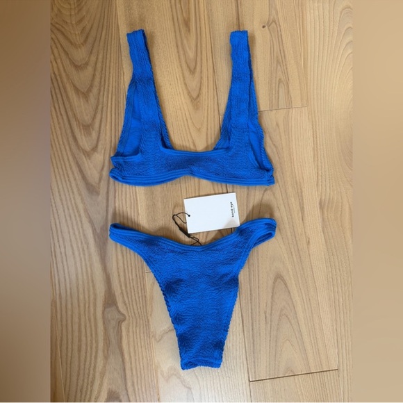 Bond-eye Swim Bikini Set Scout Bikini Top and Scene Bikini Bottom NWT Ribbed OS - Picture 2 of 11